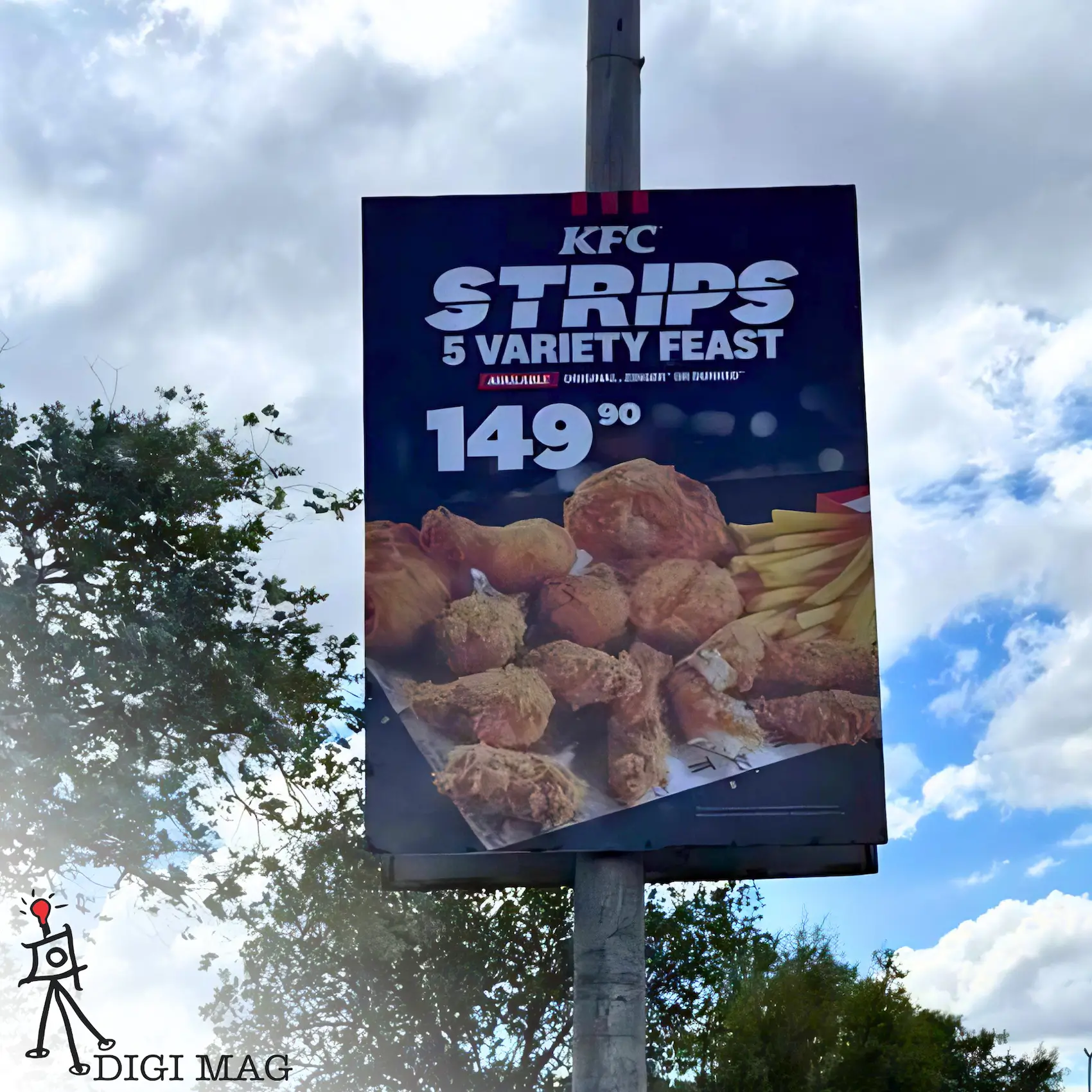 KFC lamppost advertising